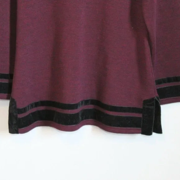 Soft Surroundings Runway Pullover Tunic Sweater Merlot Maroon Size Small H12108 - Picture 6 of 8